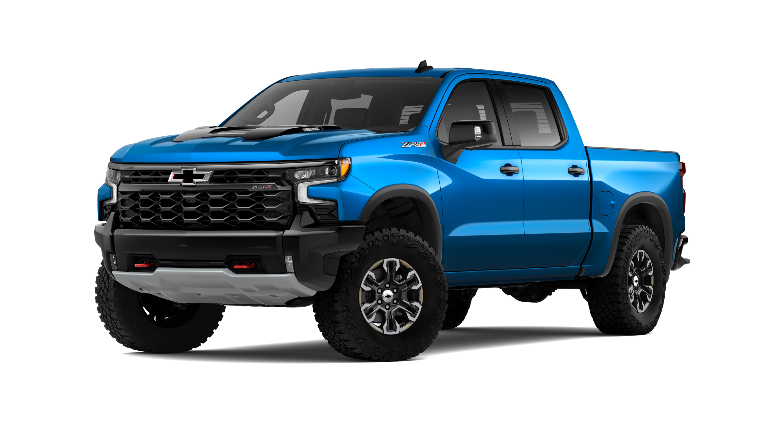 Aggressive Chevrolet Silverado ZR2 conquering extreme off-road terrain